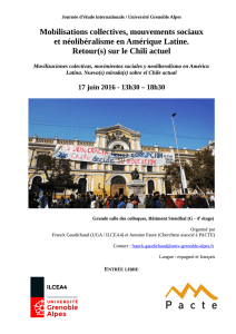 Mobilisations collectives, mouvements sociaux et néolibéralisme en