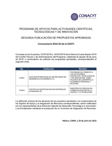 PROGRAMA DE APOYOS PARA ACTIVIDADES