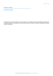 Proyectos a medida Un servicio a medida [] Os ofrecemos un
