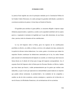 VIII INTRODUCCIÓN La justicia fiscal engloba una serie de