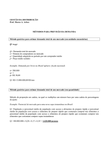 Técnicas para previsão da demanda