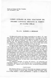 CUERPO EXTRAÑO DE PENE. EXALTACION DEL ORGASMO