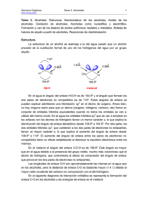 Química Orgánica: Alcoholes - Estructura y Reacciones