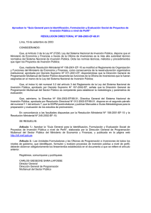 Aprueban la “Guía General para la Identificación, Formulación