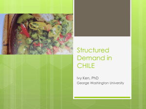Structured Demand in CHILE - Trachtenberg School of Public Policy