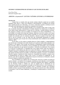 Sexismo y estereotipos de género en libros de texto