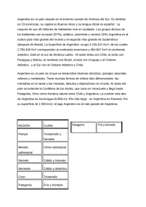 Argentina es un país situado en el extremo sureste de