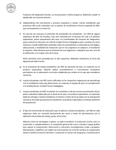 Proyectos de Integración Escolar, su incorporación a dicho