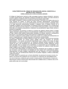 CARACTERÍSTICAS DEL CÓDIGO DE ORGANIZACIÓN JUDICIAL