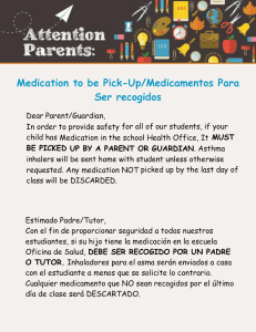 Medication to be Pick-Up/Medicamentos Para Ser recogidos