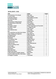 BACHILLERATO – B1/B2 Title Author Copies The Adventures of