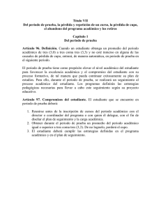Capítulo 1 Del periodo de prueba