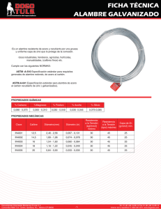 Ficha Técnica de Alambre Galvanizado | Propiedades y Normas