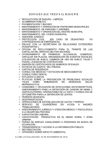 SERVICIOS QUE PRESTA EL MUNICIPIO