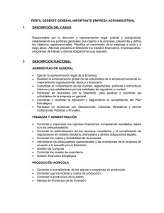 Gerente General en Empresa AgroIndustrial