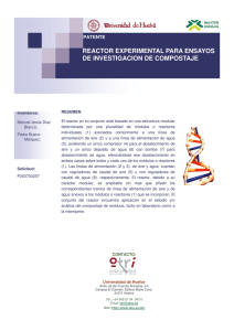 reactor experimental para ensayos de investigacion de compostaje