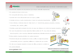 RECO M EN D ACIO N ES G EN ERALES