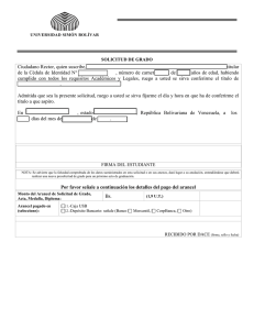 Planilla de Solicitud de Grado - DACE