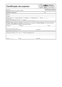 Certificado de examen