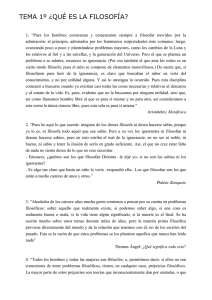 TEMA 1º ¿QUÉ ES LA FILOSOFÍA?
