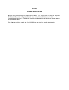 ANEXO 8 RÉGIMEN DE ADECUACIÓN Aquellos productos
