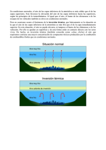 En condiciones normales, el aire de las capas inferiores de la