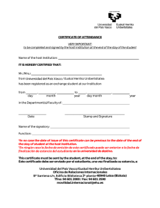 CERTIFICATE OF ATTENDANCE VERY IMPORTANT: to be