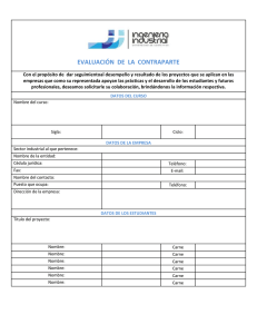 evaluación de la contraparte - Escuela de Ingeniería Industrial