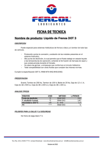 Nombre de producto: Liquido de Frenos DOT 3