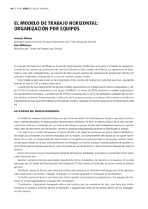 el modelo de trabajo horizontal: organización por equipos