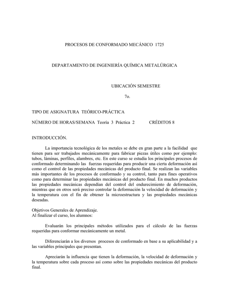 Procesos De Conformado Mecánico