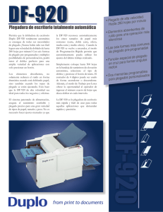 Plegadora de escritorio totalmente automática
