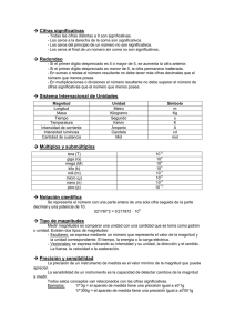 → Cifras significativas → Redondeo → Sistema Internacional de