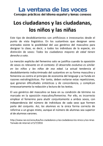 Los ciudadanos y las ciudadanas, los niños y las niñas