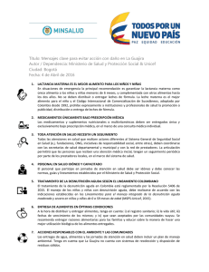 Título: Mensajes clave para evitar acción con daño en La Guajira