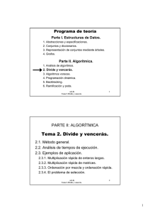 Tema 2. Divide y vencerás.