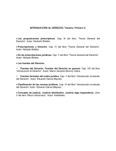 5. INTRODUCCION AL DERECHO. Temario Parcial. Primero C
