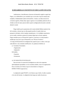 El DESARROLLO COGNITIVO EN EDUCACIÓN