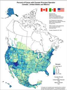 Percent of Farms with Female Principal Operator Canada*, United