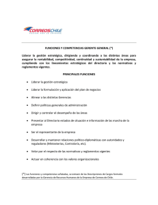 FUNCIONES Y COMPETENCIAS GERENTE GENERAL