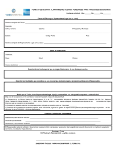 FORMATO DE NEGATIVA AL TRATAMIENTO DE DATOS
