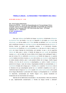 frenillo lingual – alteraciones y tratamiento del habla