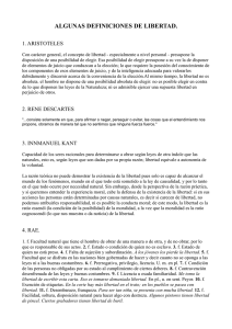 ALGUNAS DEFINICIONES DE LIBERTAD.