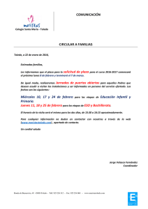 COMUNICACIÓN CIRCULAR A FAMILIAS De igual modo