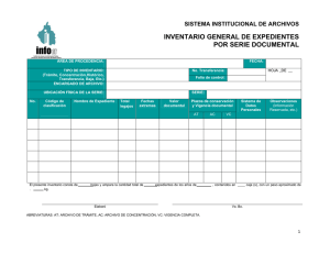 inventario general de expedientes por serie documental
