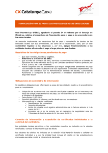 Requisitos de las obligaciones pendientes de