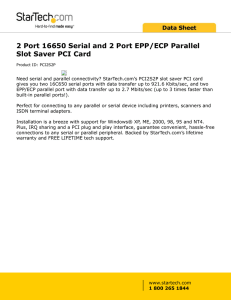 2 Port 16650 Serial and 2 Port EPP/ECP Parallel