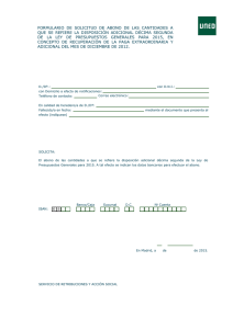 FORMULARIO DE SOLICITUD DE ABONO DE LAS
