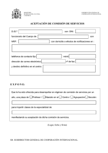 FAX DE ACEPTACIÓN DE COMISIÓN DE SERVICIOS