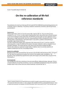On the re-calibration of Rh